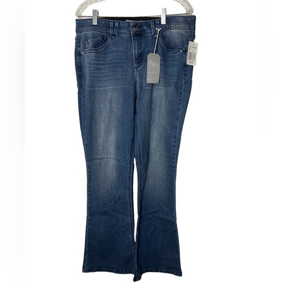 #251W☑️Wit & Wisdom Luxe Touch Itty Bitty Boot Blue Jeans - Picture 4 of 14